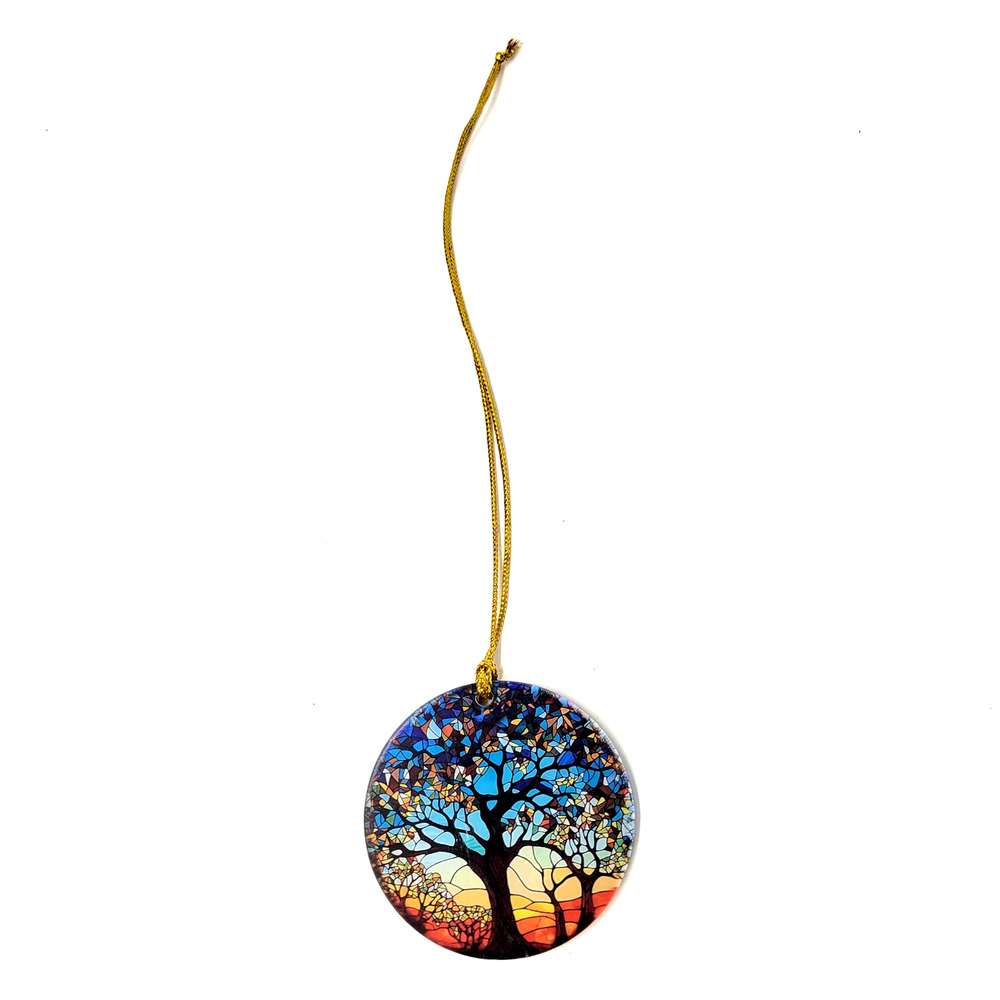 Tree Of Life Suncatcher Round Multicolor Small Window Hanging Boho Decor